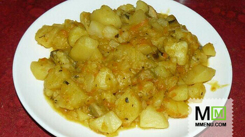 Тушеная картошка с грибами - рецепт от Виталий
