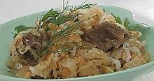 Рецепт - Гуляш из квашеной капусты с рисом