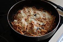 Рецепт - Спагетти с кальмарами