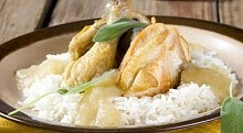 Рецепт - Курица с яблочным соусом