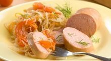 Рецепт - Сардельки с тушеной капустой