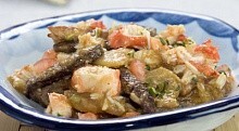 Рецепт - Свинина с крабами