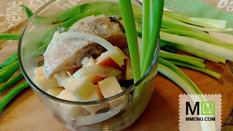 Сельдь с яблоками в йогуртовом маринаде Сельдь с яблоками в йогуртовом маринаде