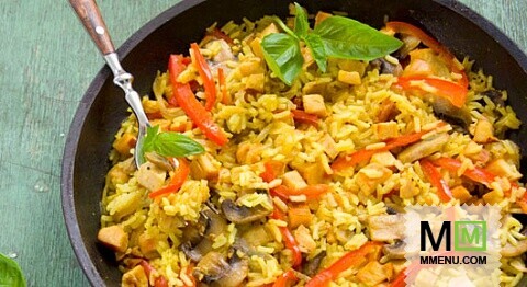 Ризотто с копченой курицей Ризотто с копченой курицей