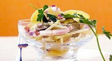 Рецепт - Картофельный салат с копченой грудинкой