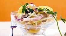 Рецепт - Картофельный салат с копченой грудинкой