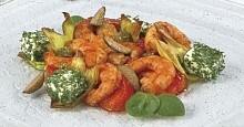 Рецепт - Креветки с коньяком