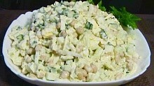 Рецепт - Салат из пекинской капусты с белой фасолью