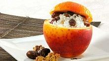 Рецепт - Яблоки, запеченные с рисом, фруктами и орехами