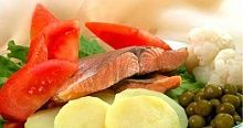 Рецепт - Горбуша отварная с гарниром