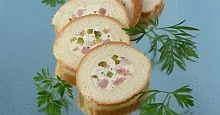 Рецепт - Бутерброд-рулет с мясом