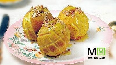 Рецепт - Яблоки печеные с медом и орехами
