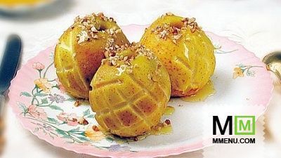 Рецепт - Яблоки печеные с медом и орехами