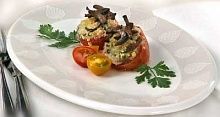 Рецепт - Запеченные помидоры с куриной печенью