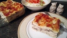 Рецепт - Лазанья с курицей и шампиньонами