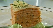 Рецепт - Блинчатый пирог с лососем (2)