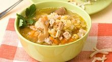 Рецепт - Гороховый суп с копченой курицей