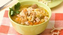 Рецепт - Гороховый суп с копченой курицей