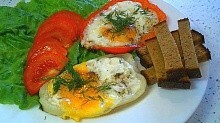 Рецепт - Яичница в болгарском перце