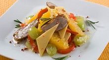 Рецепт - Салат с уткой, апельсинами и сыром