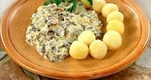 Рецепт - Подосиновики в сметанном соусе