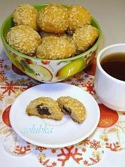 Приготовление блюда по рецепту - Кокосовое печенье с черносливом. Шаг 9