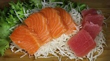 Рецепт - Сашими из лосося и тунца