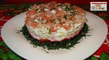 Рецепт - Слоеный салат «Лосось на шубе»