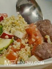 Приготовление блюда по рецепту - Салат с тефтельками из баранины и булгура. Шаг 5