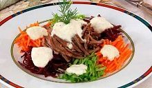 Рецепт - Салат из овощей и языка