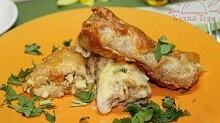 Рецепт - Блинчики с курицей карри в сливочном соусе