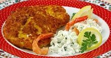 Рецепт - Оладьи кукурузные с творогом и креветкам