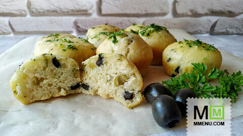 Закусочные булочки с оливками, пеку вместо хлеба!