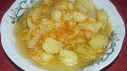 Рецепт: Тушеная картошка с капустой