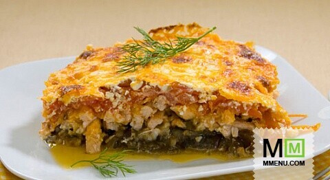 Баклажаны, запеченные с куриным филе Баклажаны, запеченные с куриным филе