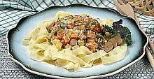 Рецепт - Лапша с грибным соусом