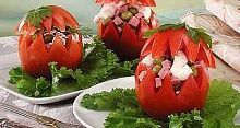 Рецепт - Помидоры, фаршированные зеленым горошком и ве
