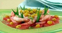 Рецепт - Салат с креветками и грейпфрутом