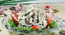 Рецепт - Салат грибной с кальмарами