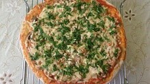 Рецепт - Домашняя пицца с курицей и грибами