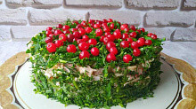 Рецепт - Слоеный салат «Сосновый бор»