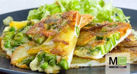 Тортилья с весенними овощами Тортилья с весенними овощами