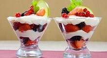 Рецепт - Сливочный мусс с ягодами