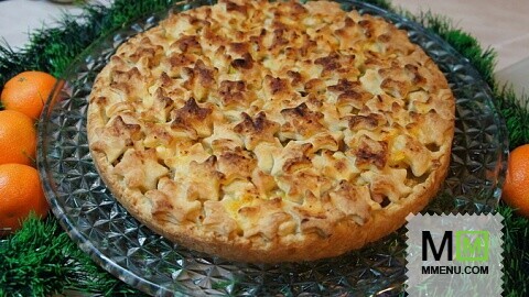 Рождественский пирог с курицей и мандариновым ароматом Рождественский пирог с курицей и мандариновым ароматом