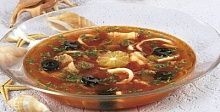 Рецепт - Рыбная солянка с кальмарами