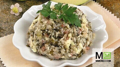 Сельдь с морской капустой