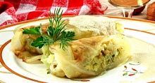 Рецепт - Капустные рулеты с сыром