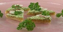 Рецепт - Бутерброды с салатным кремом