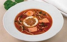 Рецепт - Солянка домашняя с рыбой и кальмарами