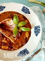 Приготовление блюда по рецепту - Густой суп с фасолью и картофелем. Шаг 9
